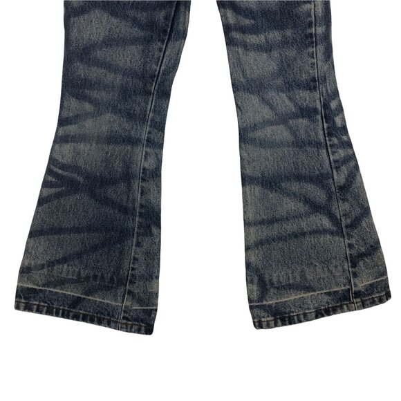 Vintage Zana Di Girls Acid Dye Wash Jeans Sz 8 Hip Hugger Flare Legs Hong Kong - Picture 8 of 12